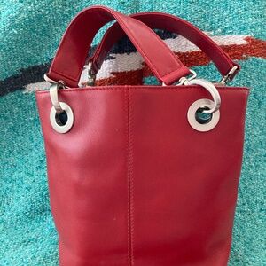 HOBO - Deep Red Leather Small Satchel Bag